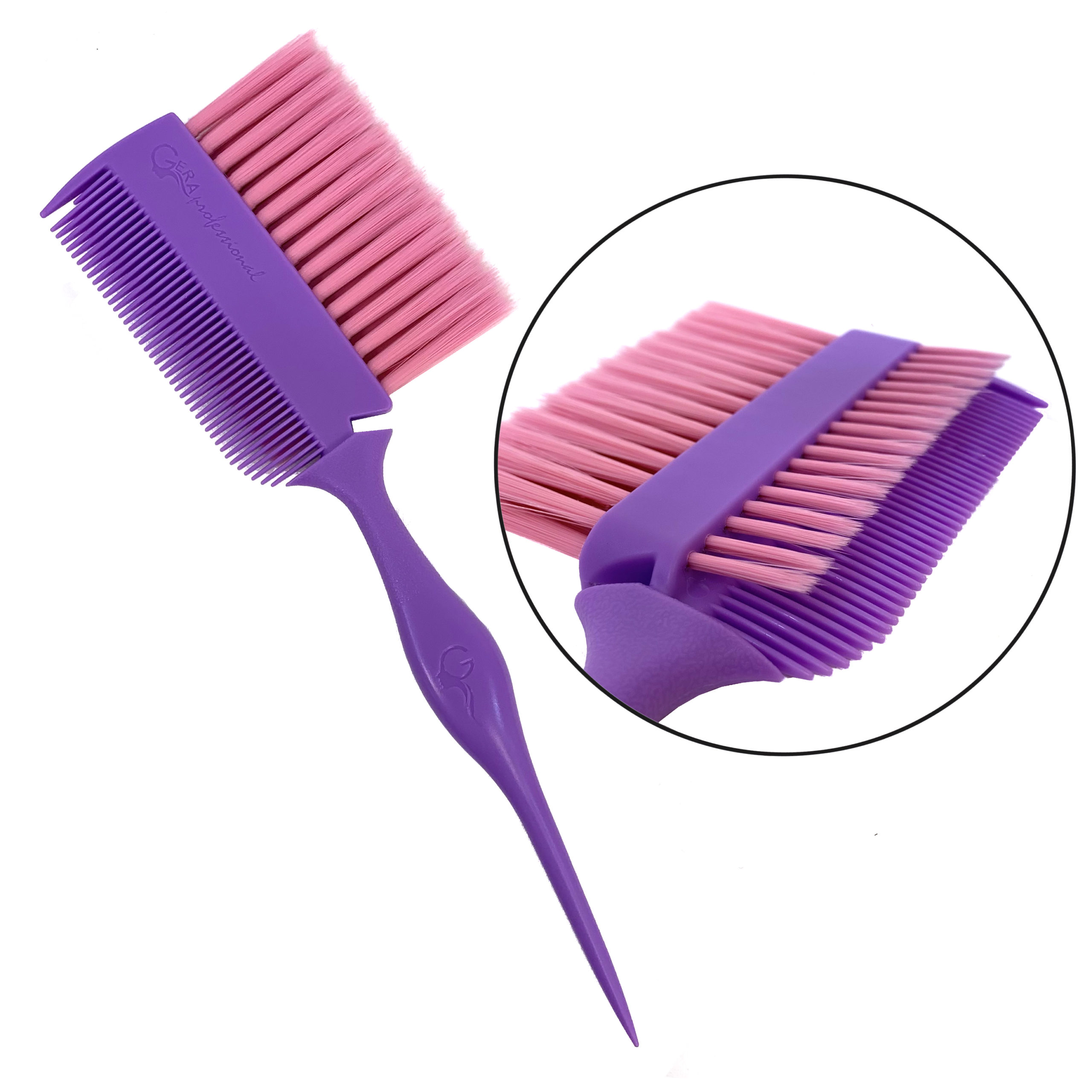 Кисть-гребень "Гигант", Gera GP-1122, розовая щетина 43 мм , цвет фиолетовый