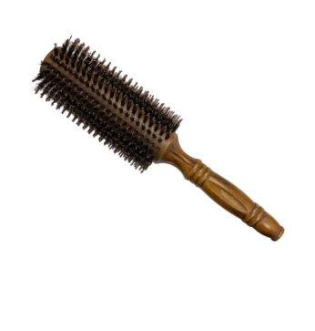 Брашинг удлинённый, облегченная эвкалиптовая ручка, штифты, натуральная щетина, продувные Ø 34