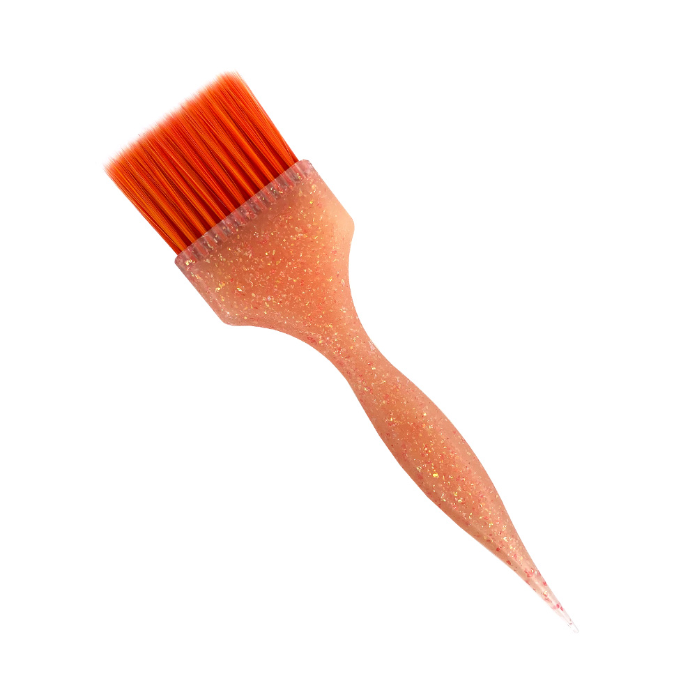 Кисть "Идеал", Gera GP-1703, оранжевая щетина, цвет светло-оранжевый с блестками