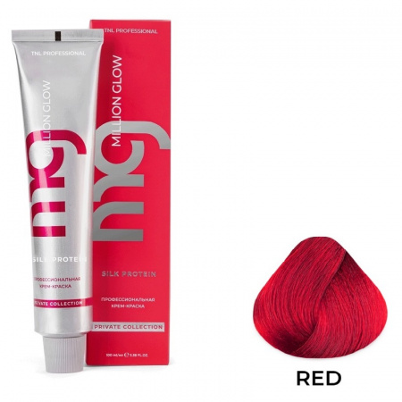 корректор Красный Крем-краска для волос TNL Million glow Private collection Silk protein