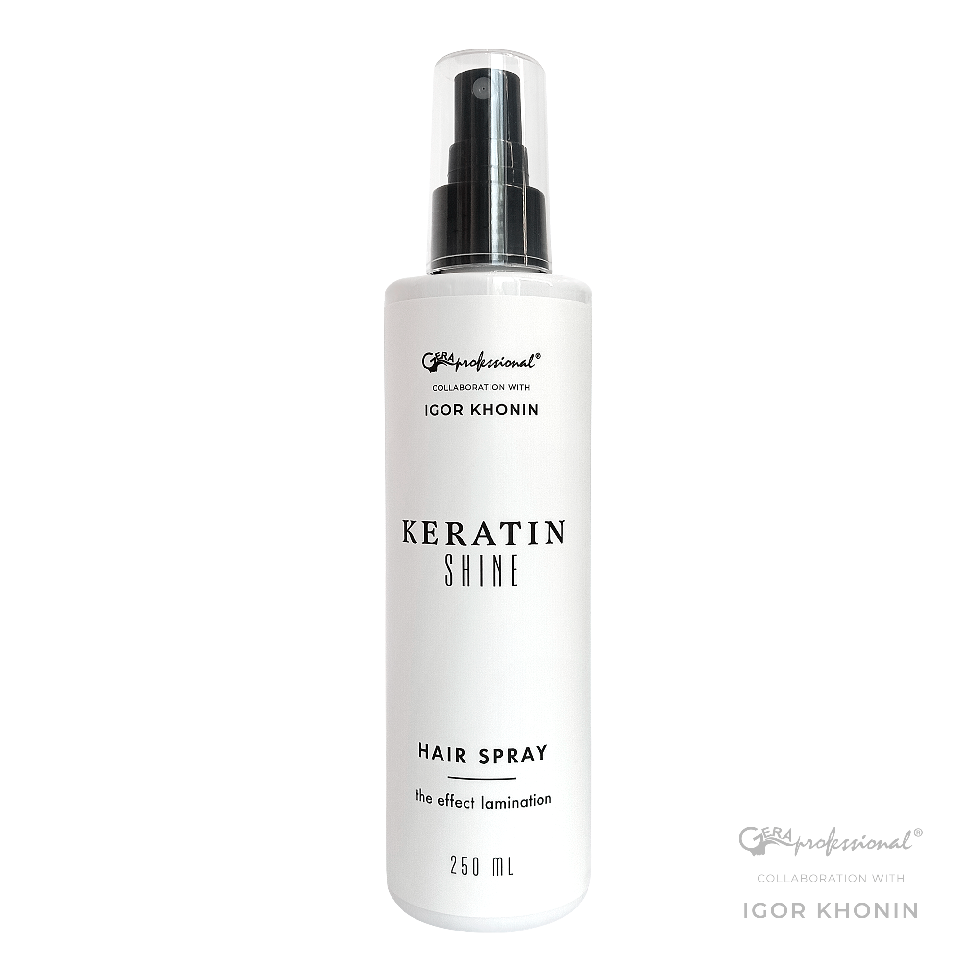 Смываемый спрей-уход для волос Keratin Shine Gera Professional, 250 мл