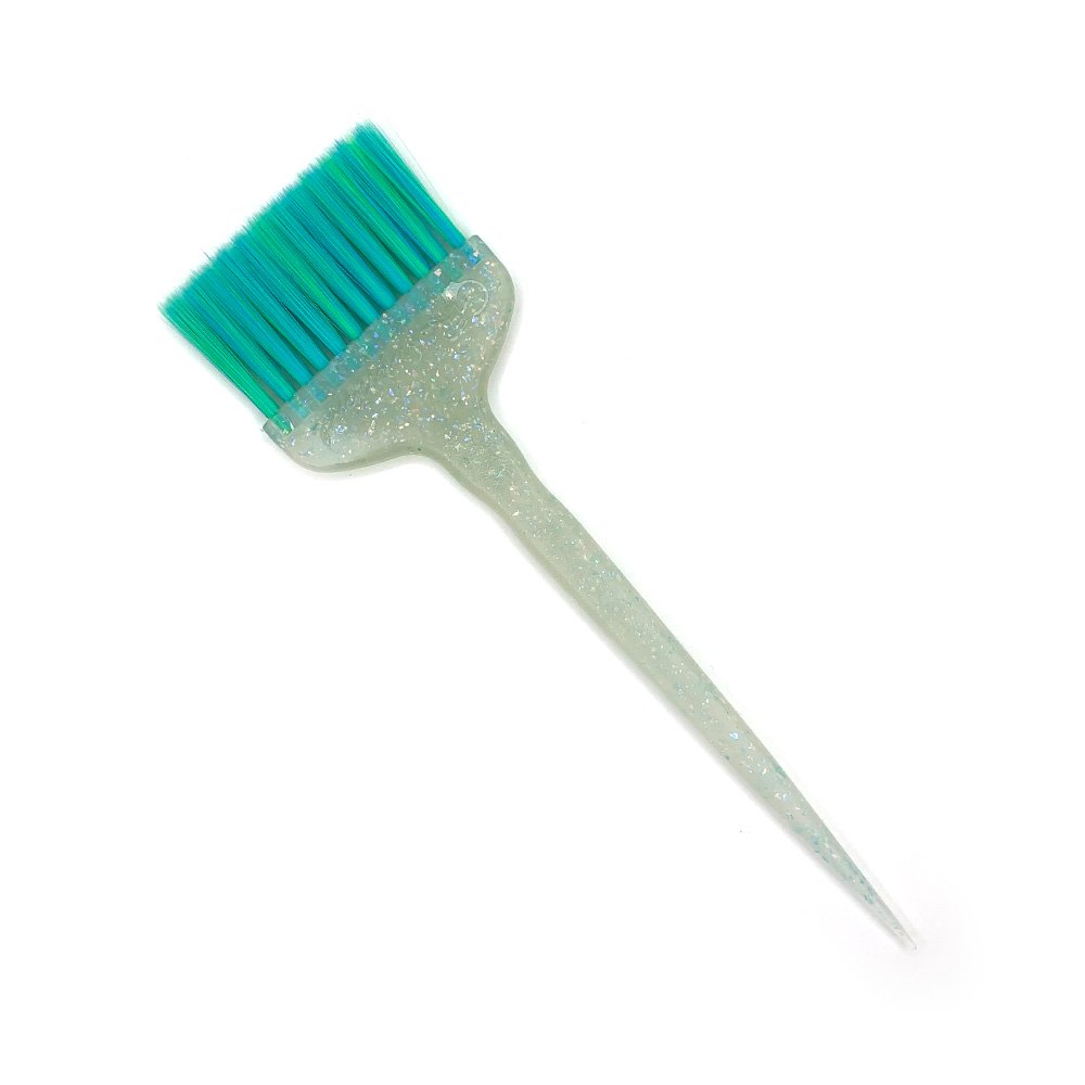 Кисть "Гармония", GP-1015 Gera Professional, зеленая щетина, цвет светло-зеленый с блестками