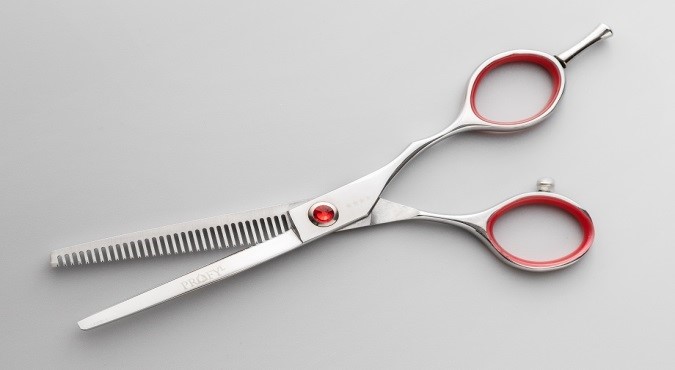 Филировочные ножницы  R20RT-55 с красным камнем