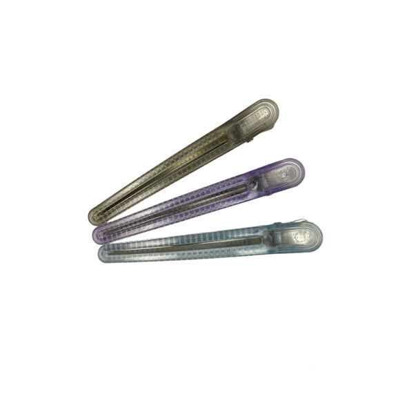 Зажим пластиковый 100мм прозрачные 12шт 