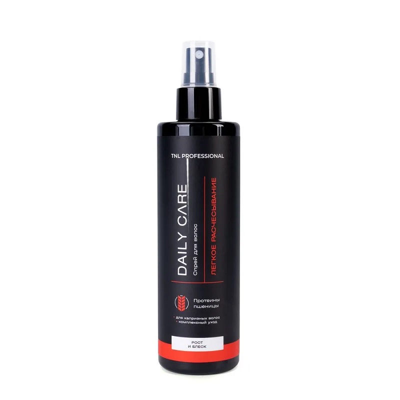 Спрей для волос TNL Daily Care “Рост и блеск” легкое расчесывание с пшеницей, 250 мл