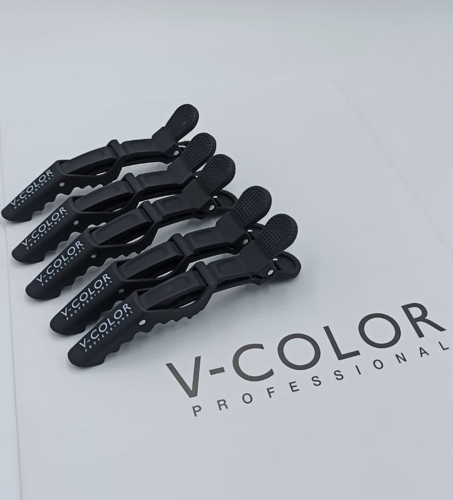 Зажимы VCOLOR черные/крокодилы 6шт/уп  Арт. 2220