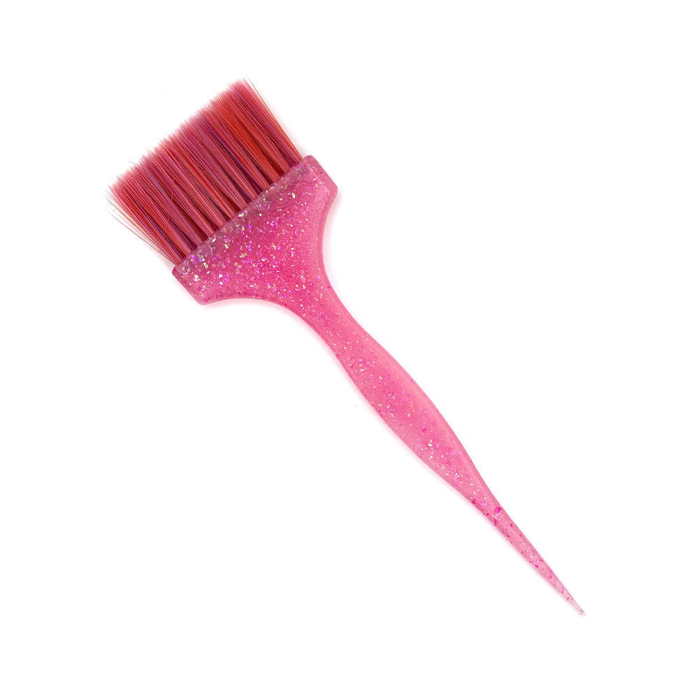 Кисть "Гигант", Gera GP-1023, розово-красная щетина, цвет светло-розовый с блестками