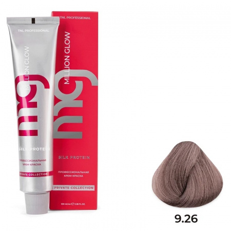 9.26 очень светлый блонд розо Крем-краска для волос TNL Million glow Private collection Silk protein