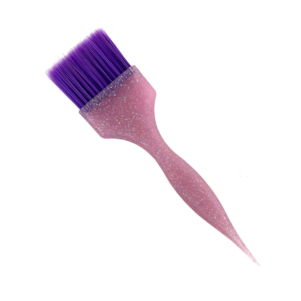 Кисть "Идеал", Gera GP-1702, фиолетовая щетина, цвет светло-фиолетовый с блестками