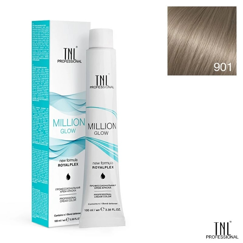 901 Осветляющий пепельный Крем-краска для волос TNL Million Gloss