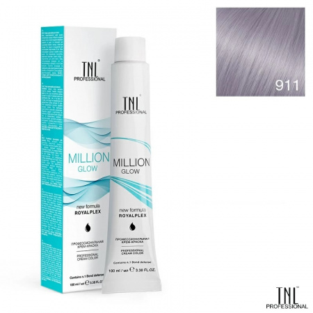 911 Осветляющий серебристый пепельный Крем-краска для волос TNL Million Gloss