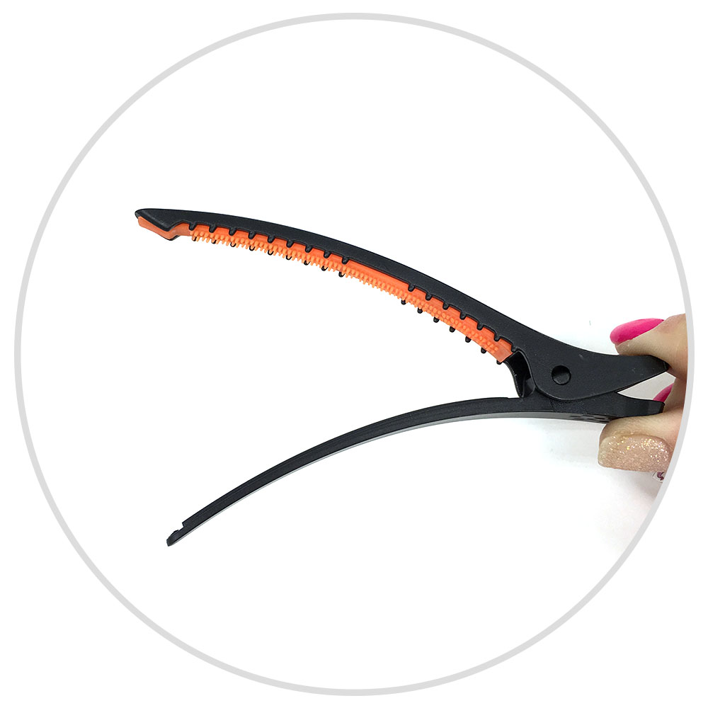 Зажим Gera GP-1726, цвет черный с зеленой силиконовой вставкой, 6 шт/уп