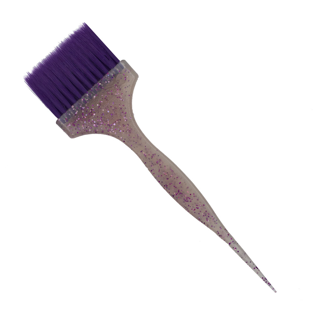 Кисть "Гигант", Gera GP-2122, фиолетовая щетина, цвет полупрозрачный с фиолетовыми блестками