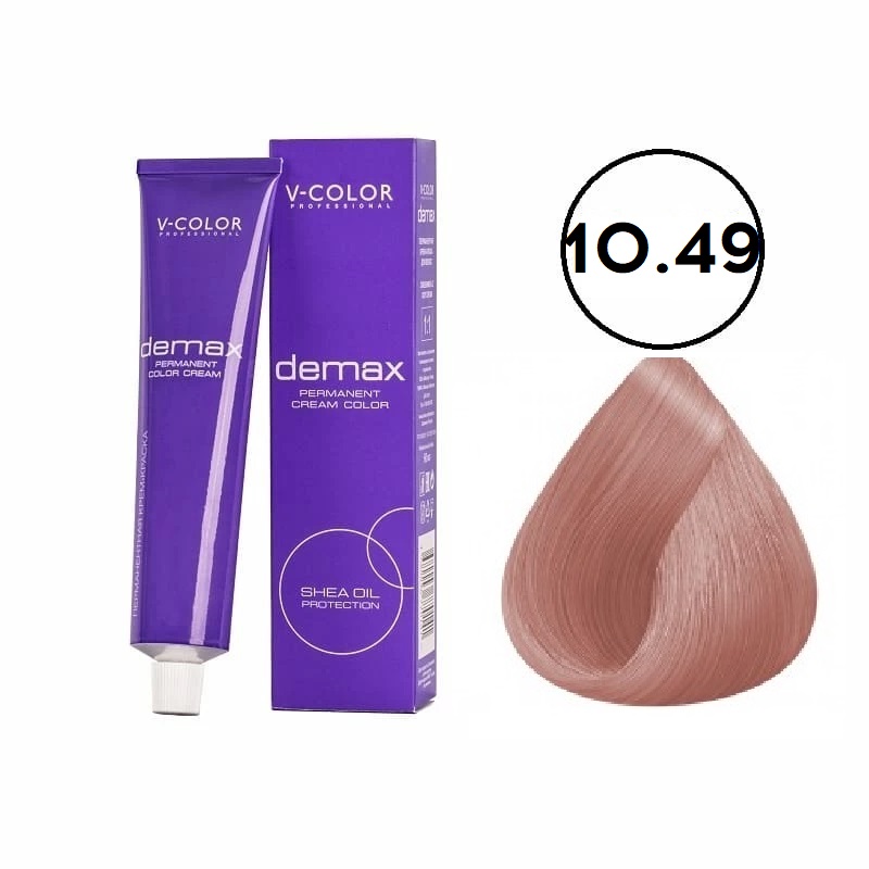 10.49 Светлый Блондин  Медно-Фиолетовый 60мл Demax