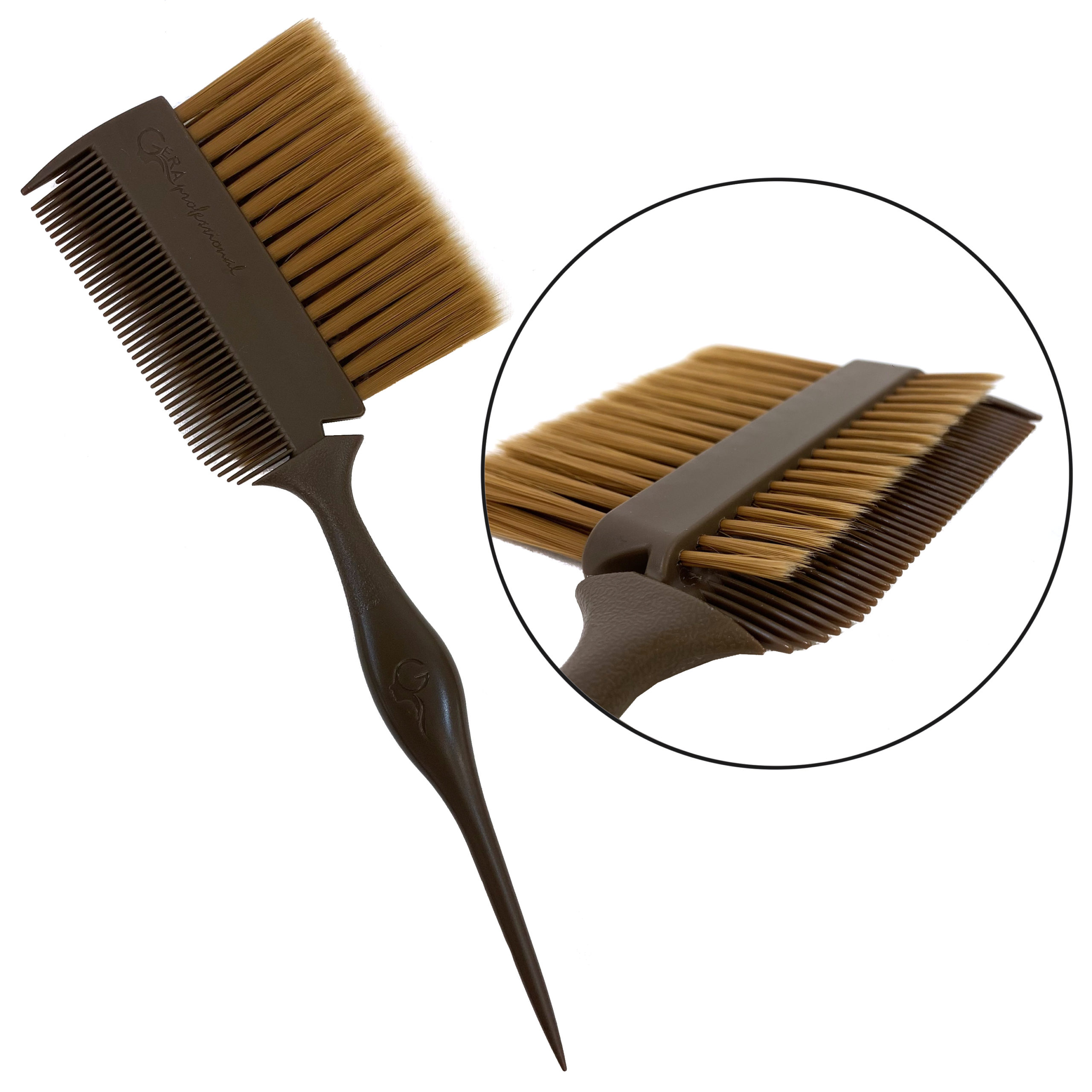 Кисть-гребень "Гигант", Gera GP-1142, светло-коричневая щетина 43 мм , цвет коричневый