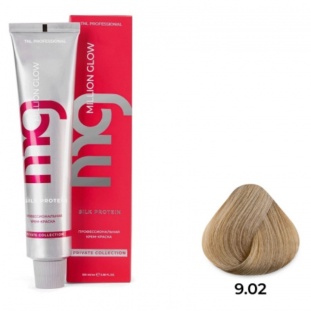 9.02 Оч светл бл прозрач фиол Крем-краска для волос TNL Million glow Private collection Silk protein