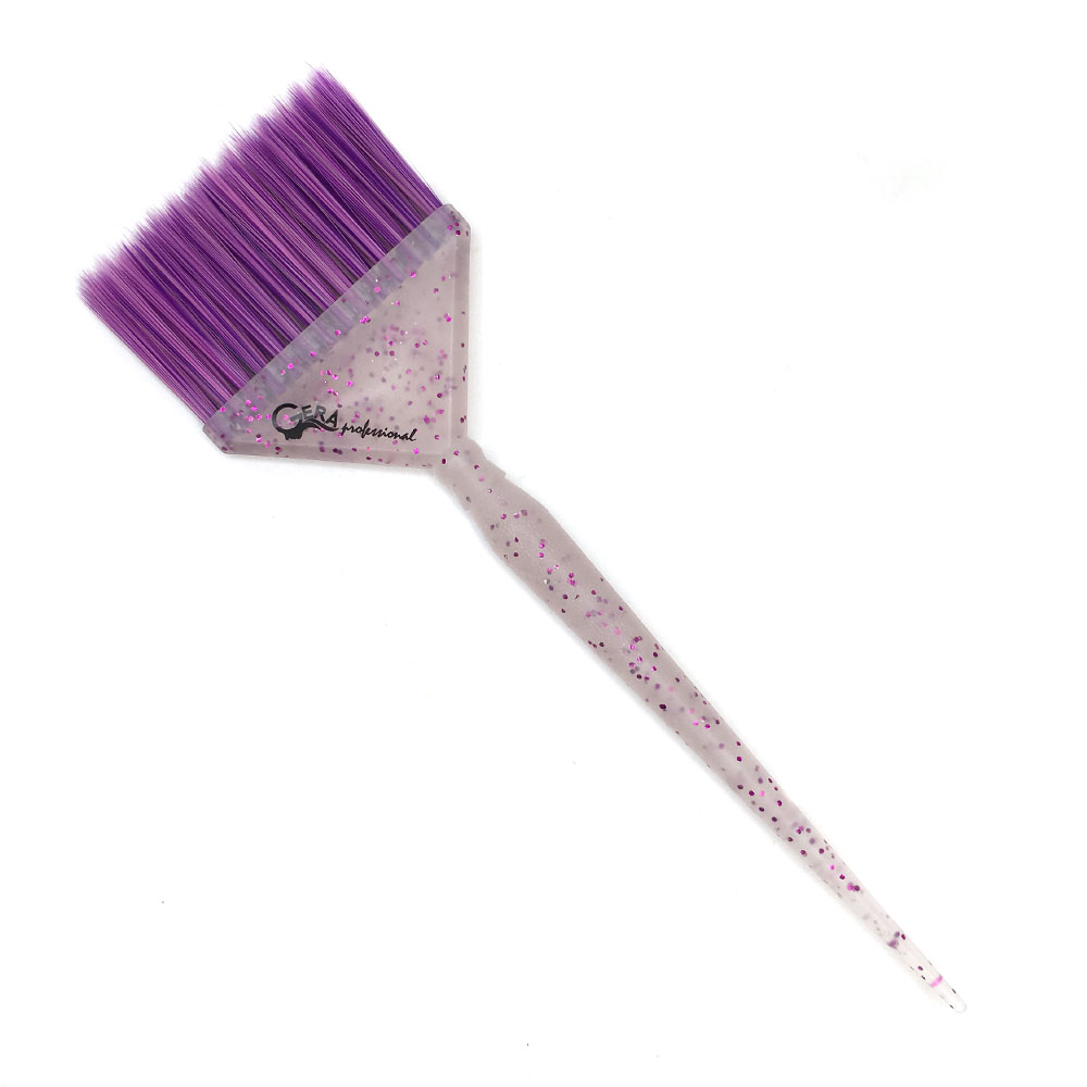 Кисть Gera GP-5604, смешанная фиолетовая щетина 14 рядов, цвет полупрозрачный с фиолетовыми бле