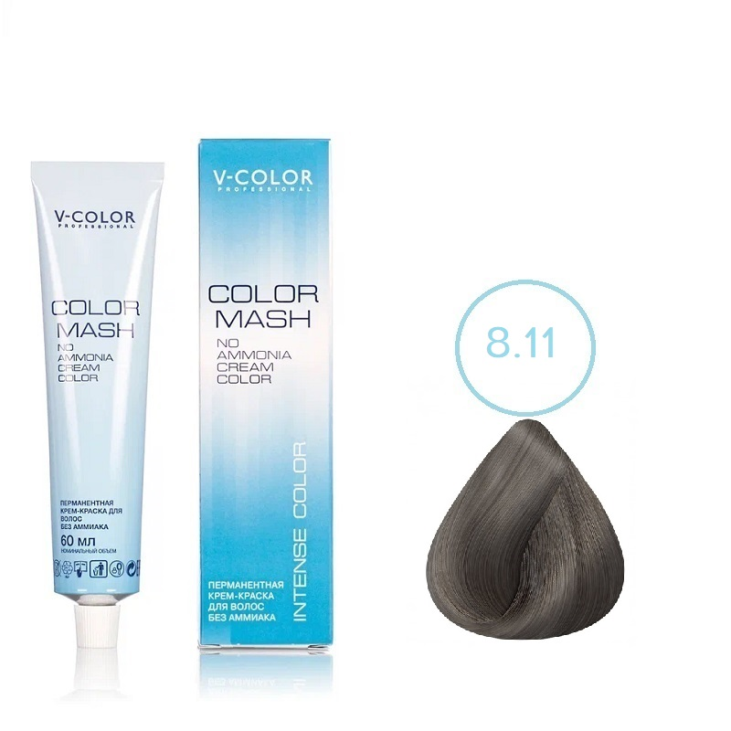 8.11  Интенсивный Светло-русый Пепельный 60мл Color Mash