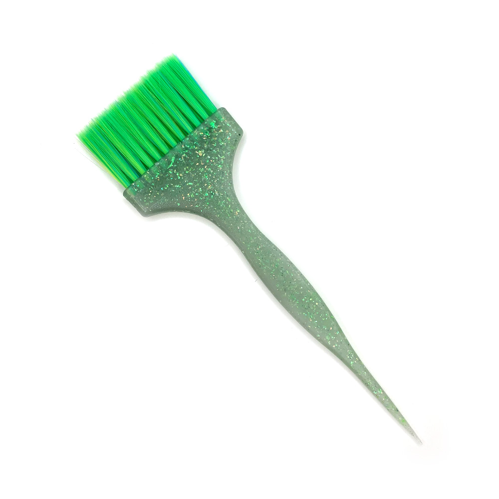 Кисть "Гигант", Gera GP-1021, зеленая щетина, цвет светло-зеленый с блестками