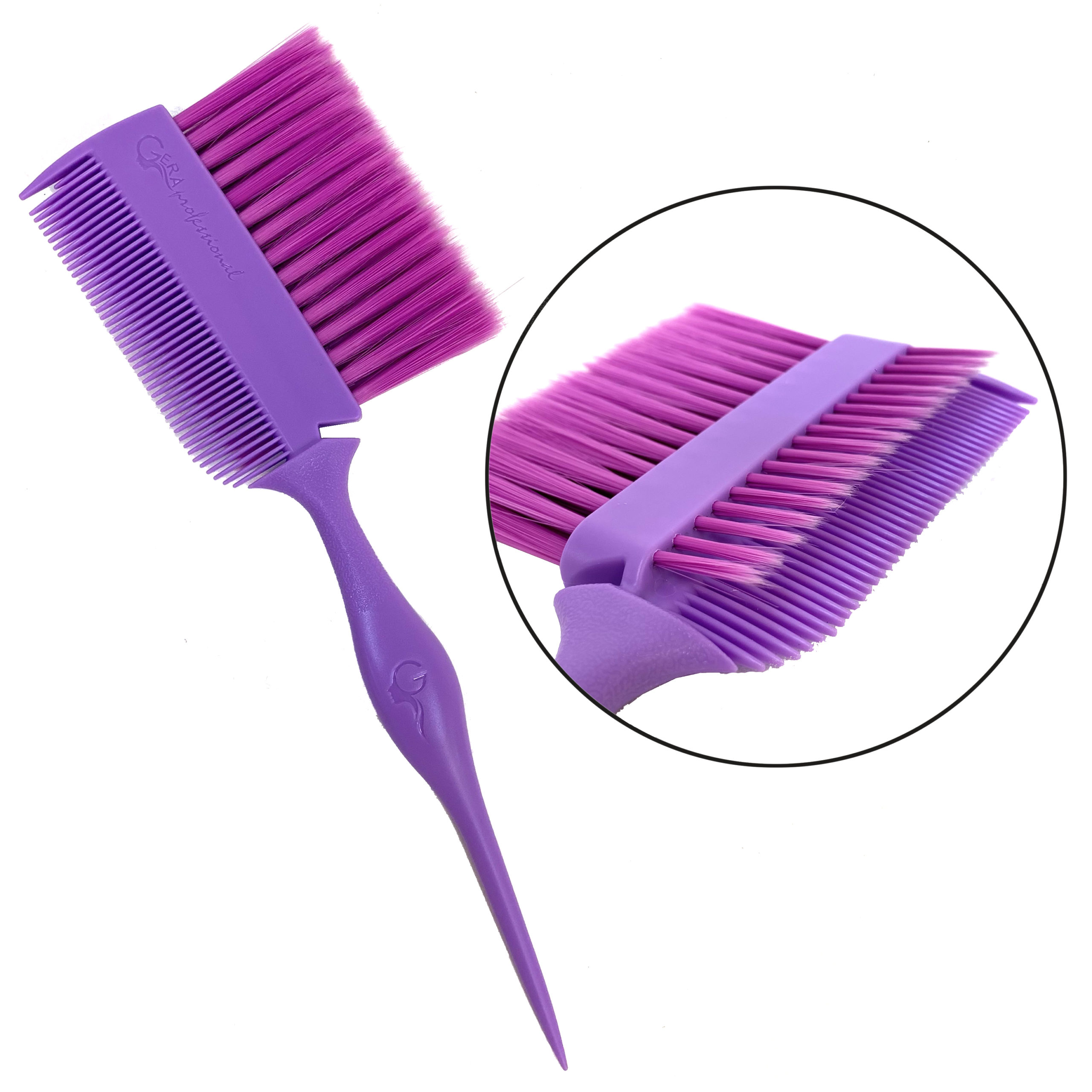 Кисть-гребень "Гигант", Gera GP-1121, светло-фиолетовая щетина 43 мм , цвет фиолетовый