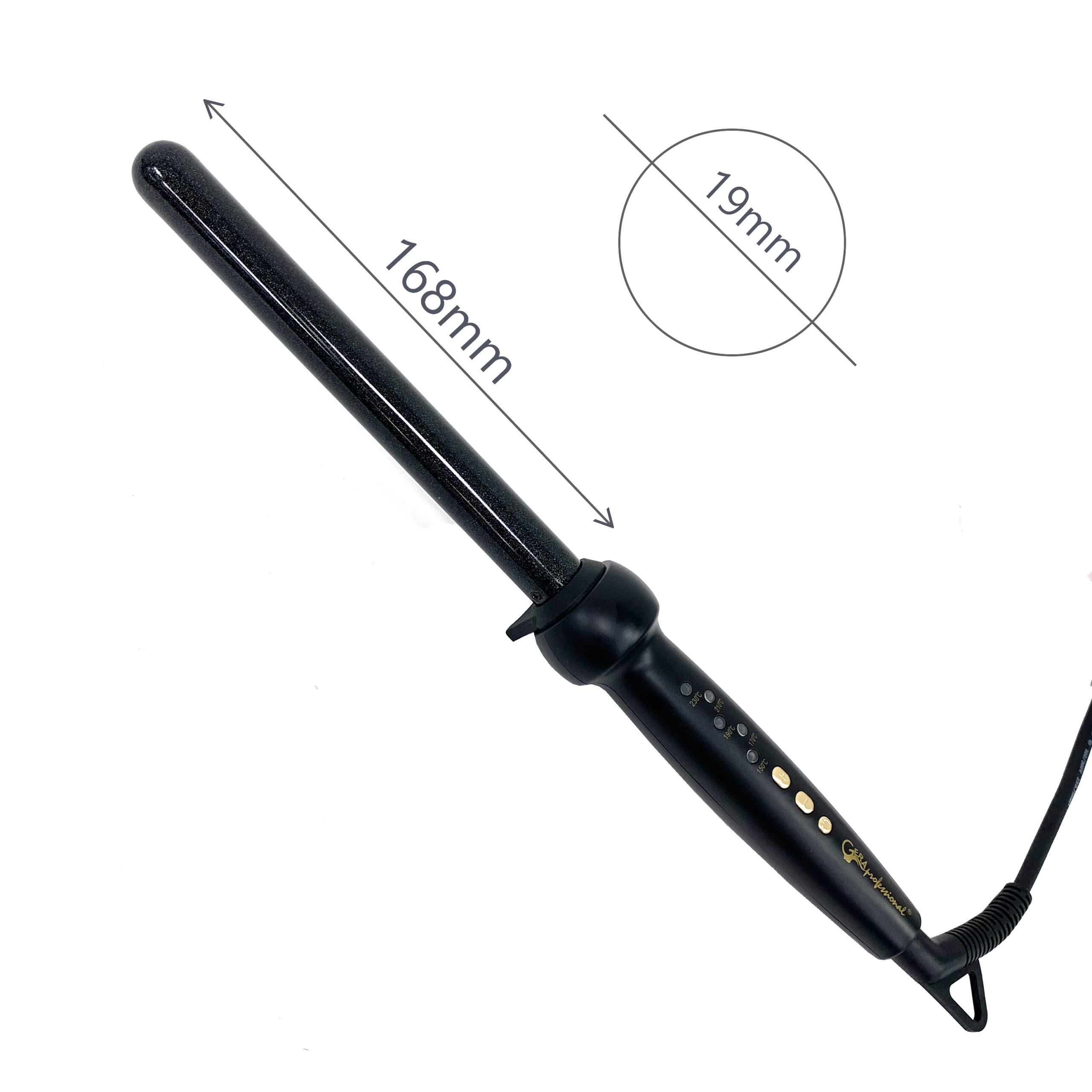 Профессиональная плойка для волос с покрытием титан-турмалин + алмазная крошка 19мм