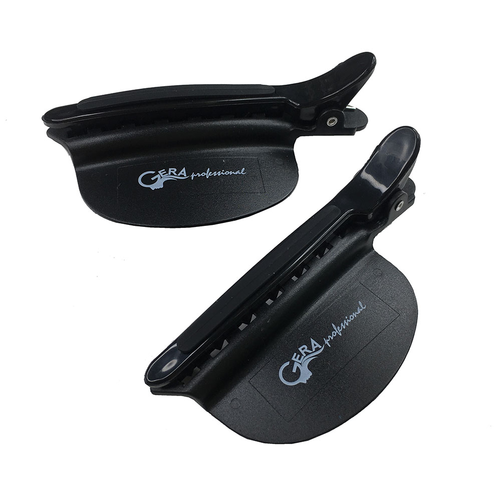 Зажим для волос "Бабочка", Gera GP-0812, цвет черный, 2шт/уп