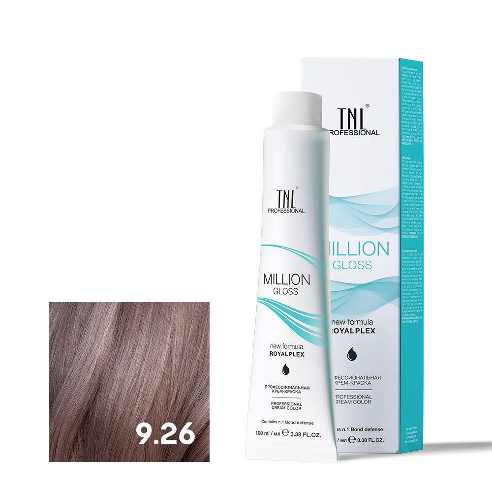 9.26 Очень светлый блонд розовый Крем-краска для волос TNL Million Gloss