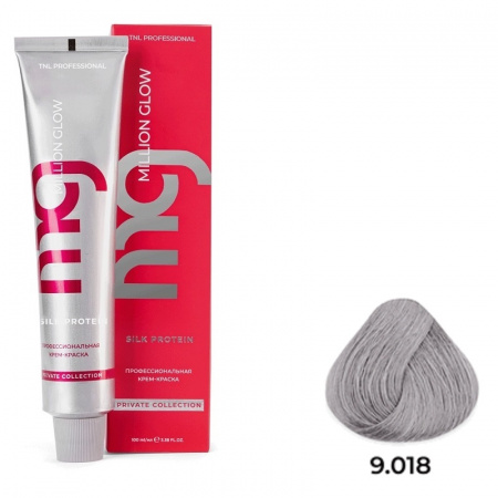 9.018 очень светлый блонд лак Крем-краска для волос TNL Million glow Private collection Silk protein