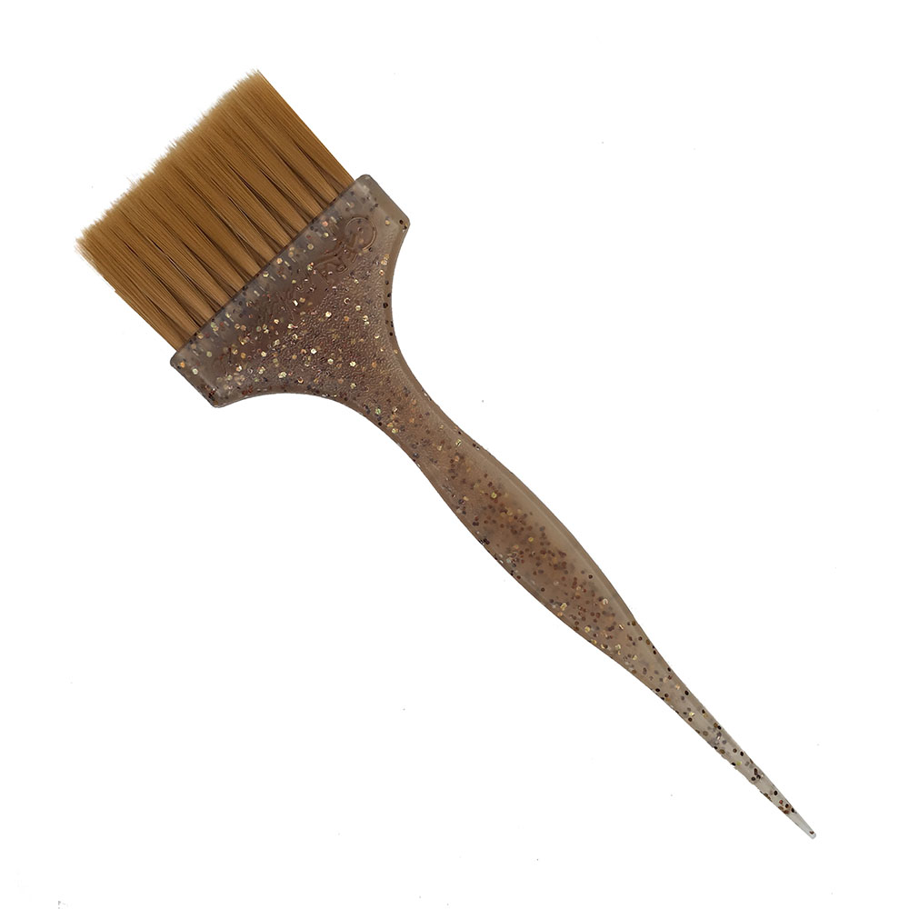 Кисть "Гигант", Gera GP-2120, золотисто-коричневая щетина, цвет полупрозрачный с золотыми блест