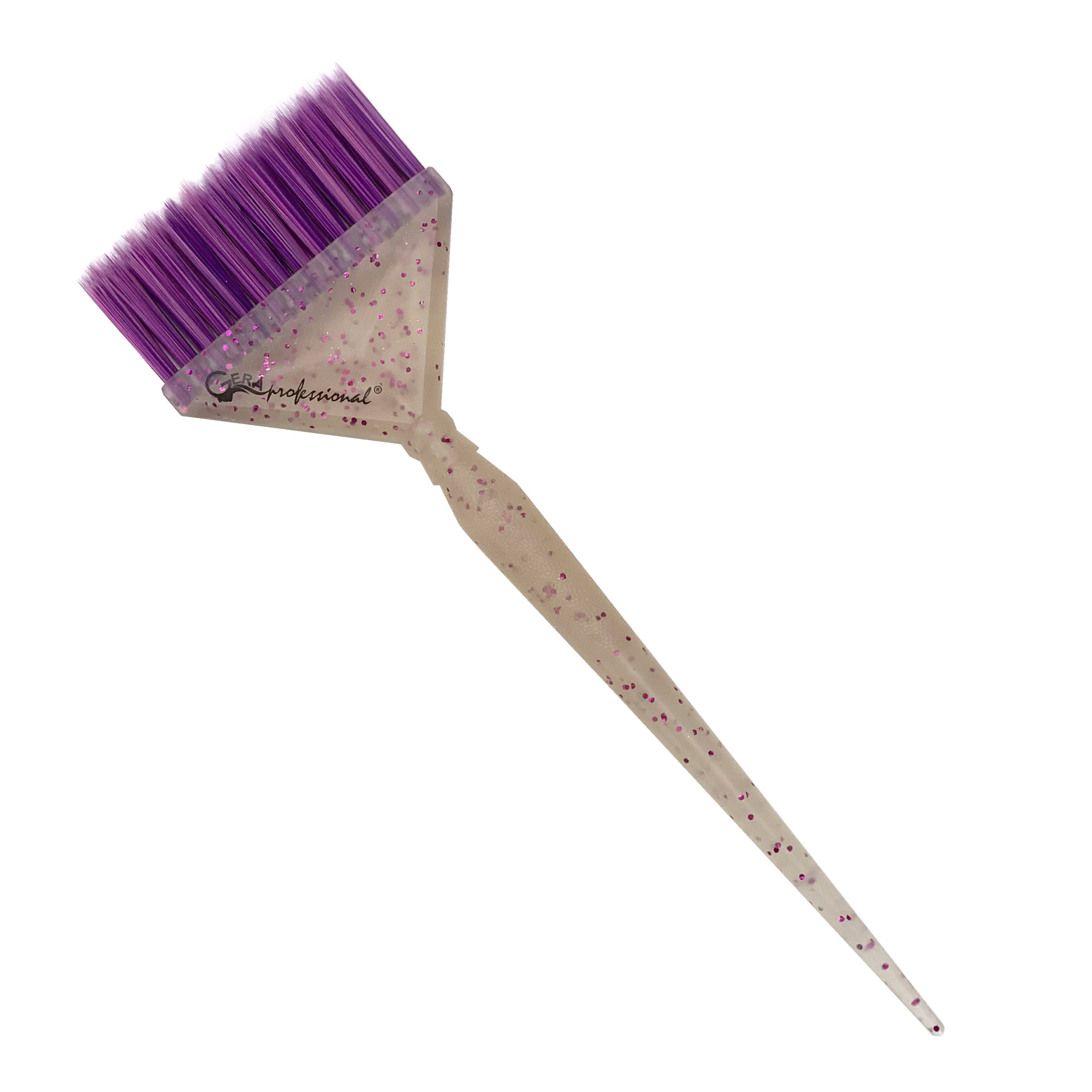 Кисть Gera GP-1195, смешанно-фиолетовая щетина 14 рядов 28мм, цвет полупрозрачный с фиолетовыми